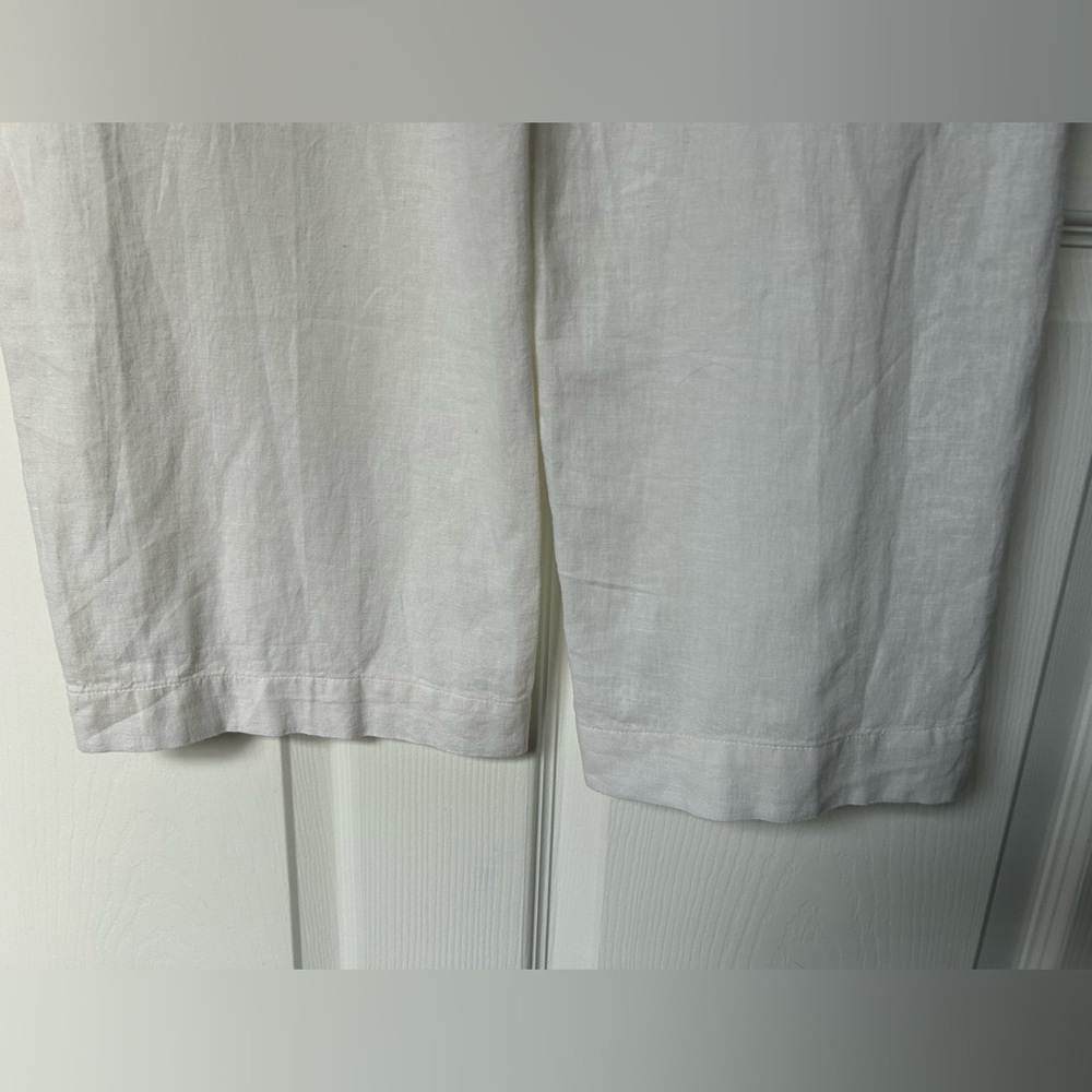 Chicos White Linen Pull On Wide Leg Trousers Pant Size 00 (US Size 2) NWT - Picture 5 of 12